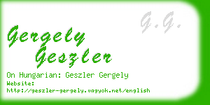 gergely geszler business card